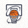 腾讯NBA官网标志 - 篮球与火焰交织的图形
